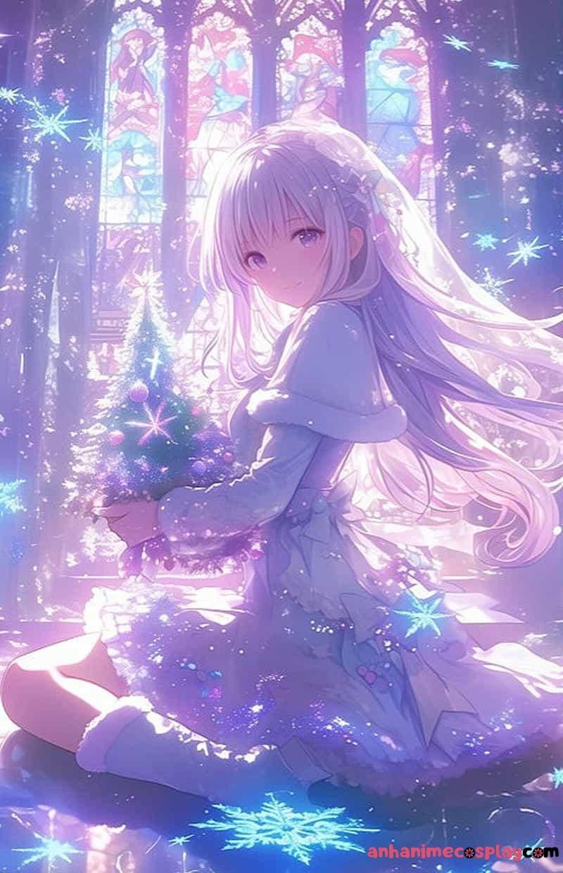 anime màu tím xinh ảnh
